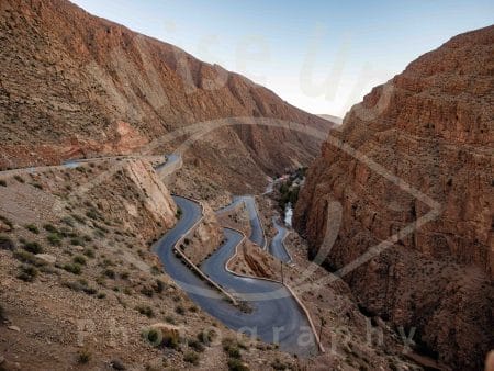 Moroccan hill road