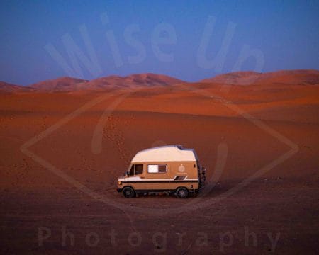 Van life in the Sahara desert